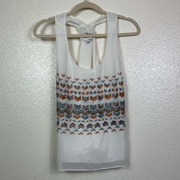 GREYLIN Chiffon Sequined Tank Top - Picture 2 of 7